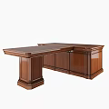 Classic Wooden Writing Desk With Drawer Storage And Traditional Design For Home Office
