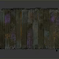 Rustic Wooden Pallet Structure With Blue Panel Green Frame And Colorful Accents