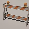 Orange White Striped Traffic Barricade And Safety Cone For Road Work