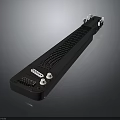 Black Multi Plug Power Strip With White Sockets And Control Buttons