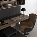 Modern Table and Chair Combination Office Desk Open Shared Desk 3d model