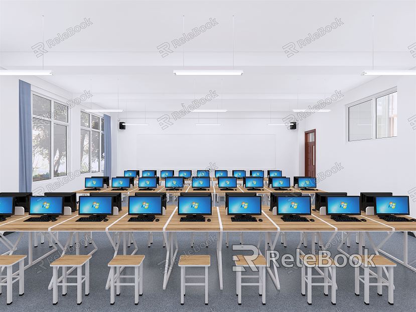 Modern Classroom Computer Room Classroom model