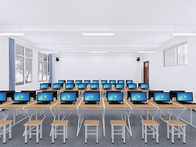 Modern Classroom Computer Room Classroom model