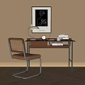 Middle Style Desk 3d model