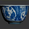 Exquisite Ceramic Bowl Featuring Intricate Sculpted Blue And White Patterns With Artistic Details