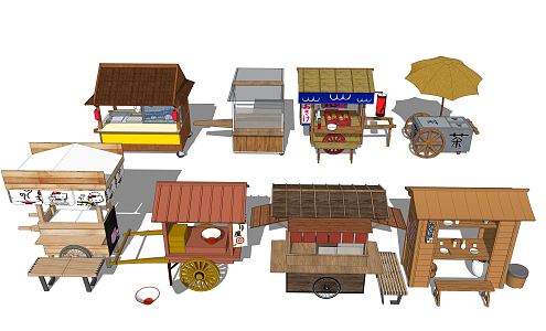 Chinese Vans Booth 3d model