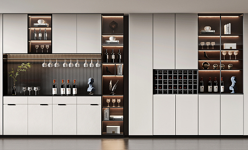 Modern Wine Cabinet 3d model