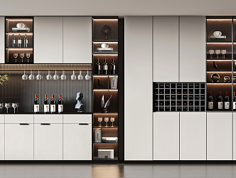 Modern Wine Cabinet 3d model