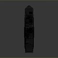 Futuristic Black Pistol With Digital Display And Ammunition Clips