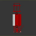 Red Heavy Duty Machinery Equipment With Metal Frame White Roller And Black Handles