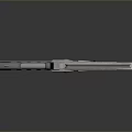 Futuristic Gun With Silver Metallic Body Blue Glowing Lines And Tech Inspired Design