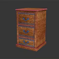 Functional Wooden Entryway Console Cabinet With Three Drawers And Classic Design