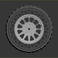 Modern Car Wheel Rim As Automotive Part With Honeycomb Structure And Lightweight Design