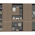 Modern Wooden Bookcase With Built-in Lighting And Multiple Shelves For Books And Decor Items