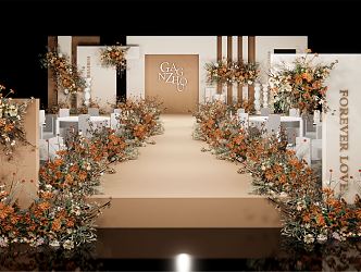 Coffee Wedding Modern Wedding Scene 3d model