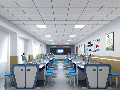 school laboratory 3d model