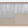 Modern Stylish Window Blinds With Horizontal Slats For Home Interior Decor 3d model