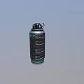 Black Cylindrical Weapon Explosive Device With 3407 Number Ring Sections And Top Handle