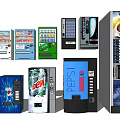Modern Vending Machine Refrigerator Beverage Machine Freezer 3d model