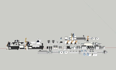 Production line machine mold industrial products electronic equipment robot production line production line production machinery 3d model