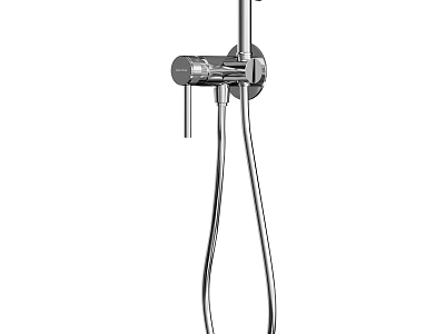 Modern Chrome Shower Head With Handheld Sprayer For Bathroom Fixture Design 3d model