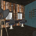 Stylish Hair Salon Interior Design With Wooden Walls Mirrors Pendant Lights And Barber Chairs