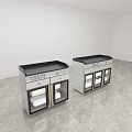 Two Modern Stainless Steel Kitchen Appliances with Transparent Glass Doors and Control Panels