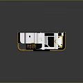 Mechanical Equipment With Metal Frame Black Gold Design And Motor Components