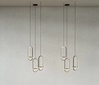 Modern Chandelier Bedside Chandelier Light Luxury Chandelier 3d model