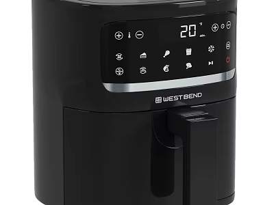 Black Westbend Air Fryer With Digital Display And Temperature Control 3d model