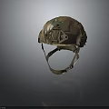 Tactical Camouflage Helmet With Adjustable Strap And Front Mounting Gear