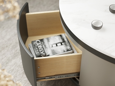 Modern Drawer Round Several Drawer 3d model