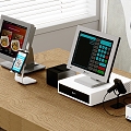 Cash register collection system, code scanner, card swiping, UnionPay payment, face brushing, Alipay cash register, ordering table 3d model