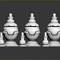 Decorative Glass Bottles In Various Sizes With Silver Bases And Colored Liquids