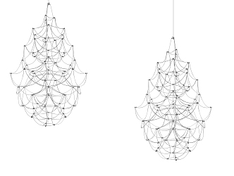 Nordic shaped chandelier simple grid chandelier 3d model