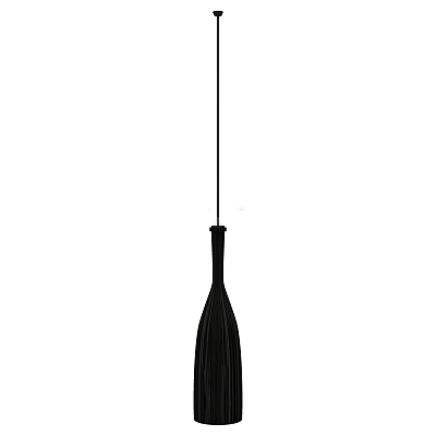 Modern Black Pendant Light With Vertical Striped Design And Sleek Hanging Style 3d model