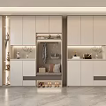 Modern Shoe Cabinet Interior With Storage Space Seating Hooks And Decorative Elements