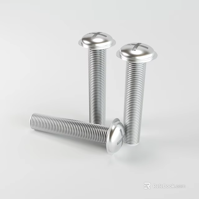 Durable Threaded Metal Bolts As Essential Hardware Tools For Industrial And Construction Use 3d model 