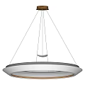 Modern Circular White Pendant Light With Minimalist Design And Hanging Structure 3d model