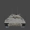 Modern Main Battle Tank With Desert Camouflage Turret Cannon Armor Plates And Track System