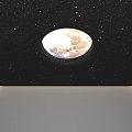 Starry Sky Ceiling With Moon For Interior 3d model