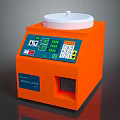 Orange Spin Coat Device With White Top Lid And Control Panel Interface Features