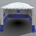 Blue And White Police Tent Structure For Temporary Police Operations