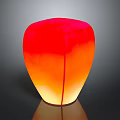 Soft Red to Orange Gradient Decorative Cushion Stool for Home Living Room Decor