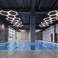 Spacious Gym Interior With Fitness Equipment And Large Windows