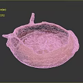 Artistic Sculpture Carving Bowl Shaped Red Texture With Intricate Inner Patterns And Protruding Details