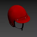 Shiny Red Helmet Protective Headgear For Sports With Adjustable Strap Smooth Surface