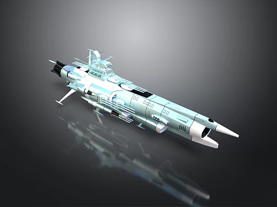 Sleek Metallic Rocket Model With Streamlined Design Thrusters And Structural Details 3d model