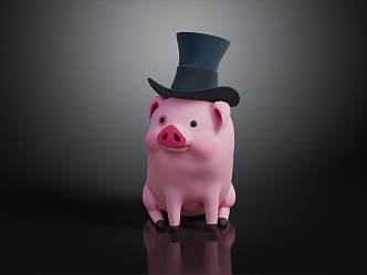 Modern Toy Cute Piggy Cute Pig Cute Pig 3d model