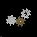 Premium Hardware Tools Featuring Golden And White Gears With Dollar Bitcoin Ethereum Symbols